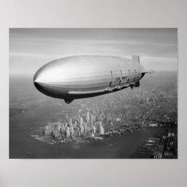 Vliegtuig dat over New York vliegt Poster
