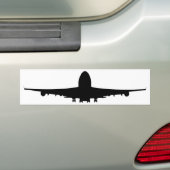 Vliegtuig dat Silhouette uit Bumpersticker (Op auto)