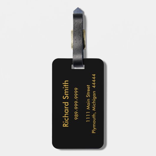 Vliegtuig dat vliegt op een Bagagelabel tegen zons (Achterkant verticaal)