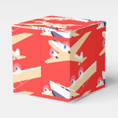 Vliegtuig die  WPA Kleurrijk vliegen Bedankdoosjes (Voorkant Zijde)