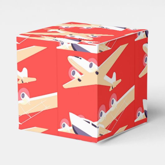 Vliegtuig die  WPA Kleurrijk vliegen Bedankdoosjes (Voorkant Zijde)