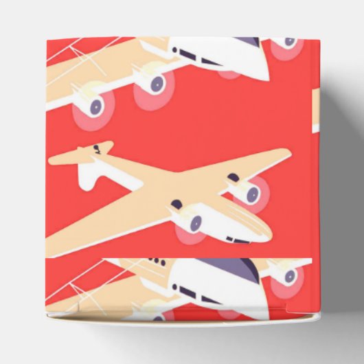 Vliegtuig die WPA Kleurrijk vliegen Bedankdoosjes (Bovenkant)