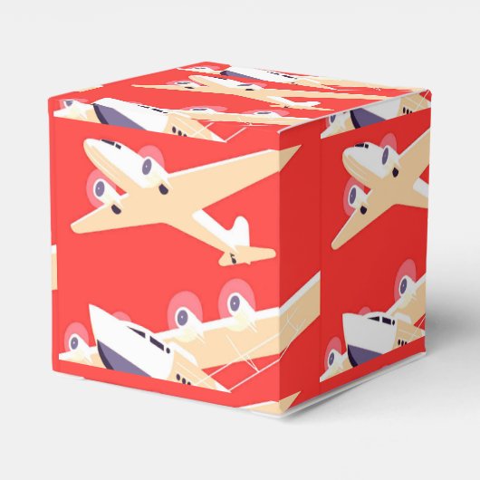 Vliegtuig die  WPA Kleurrijk vliegen Bedankdoosjes (Achterkant)