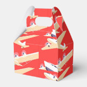 Vliegtuig die  WPA Kleurrijk vliegen Bedankdoosjes (Achterkant)