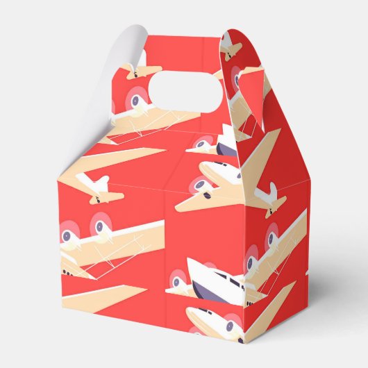 Vliegtuig die  WPA Kleurrijk vliegen Bedankdoosjes (Achterkant)