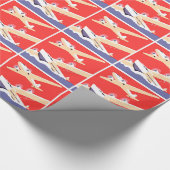 Vliegtuig die  WPA Kleurrijk vliegen Cadeaupapier (Hoek)