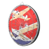 Vliegtuig die WPA Kleurrijk vliegen Dartbord (Voorkant Rechts)