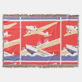 Vliegtuig die  WPA Kleurrijk vliegen Deken (Voorkant)