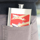 Vliegtuig die  WPA Kleurrijk vliegen Flacon (Voorbeeld)