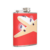 Vliegtuig die  WPA Kleurrijk vliegen Heupfles (Rechts)