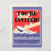 Vliegtuig die WPA Kleurrijk vliegen Kaart (Voorkant / Achterkant)