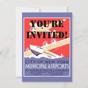 Vliegtuig die  WPA Kleurrijk vliegen Kaart