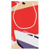 Vliegtuig die  WPA Kleurrijk vliegen Klein Cadeauzakje (Achterkant)