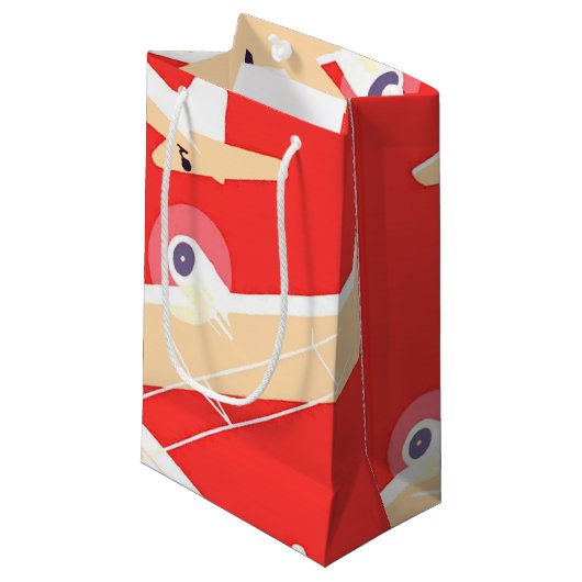 Vliegtuig die  WPA Kleurrijk vliegen Klein Cadeauzakje (Voorkant Gekanteld)