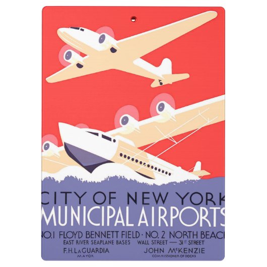 Vliegtuig die  WPA Kleurrijk vliegen Klembord (Achterkant)