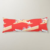 Vliegtuig die  WPA Kleurrijk vliegen Lichaamskussen (Voorkant)