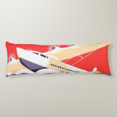Vliegtuig die  WPA Kleurrijk vliegen Lichaamskussen (Achterkant)