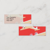 Vliegtuig die  WPA Kleurrijk vliegen Mini Visitekaartje (Voorkant / Achterkant)