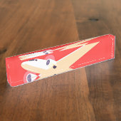 Vliegtuig die WPA Kleurrijk vliegen Naambordje (Zijkant)