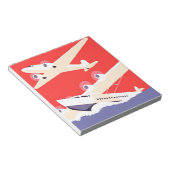Vliegtuig die  WPA Kleurrijk vliegen Notitieblok (Schuin)