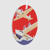 Vliegtuig die WPA Kleurrijk vliegen Ornament (voorkant)