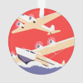 Vliegtuig die WPA Kleurrijk vliegen Ornament (achterkant)