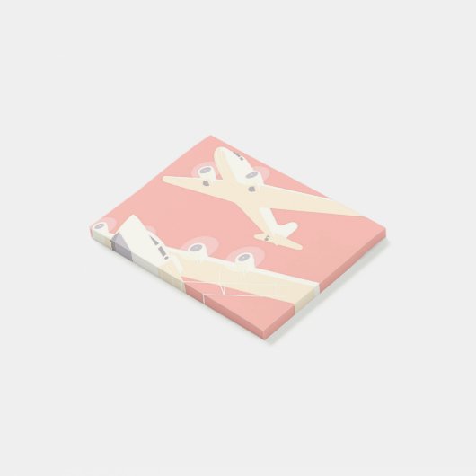 Vliegtuig die  WPA Kleurrijk vliegen Post-it® Notes (Schuin)