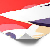 Vliegtuig die  WPA Kleurrijk vliegen Poster (Hoek)