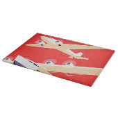 Vliegtuig die  WPA Kleurrijk vliegen Snijplank (Hoek)