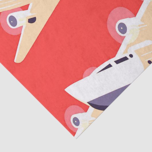 Vliegtuig die  WPA Kleurrijk vliegen Tissuepapier (Detail)