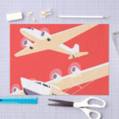 Vliegtuig die  WPA Kleurrijk vliegen Tissuepapier (Craft)