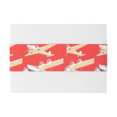 Vliegtuig die WPA Kleurrijk vliegen Uitnodigingen Wikkel (Achterkant Voorbeeld)