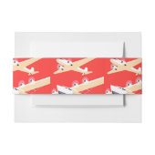 Vliegtuig die  WPA Kleurrijk vliegen Uitnodigingen Wikkel (Voorkant Voorbeeld)