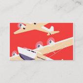 Vliegtuig die WPA Kleurrijk vliegen Visitekaartje (Achterkant)
