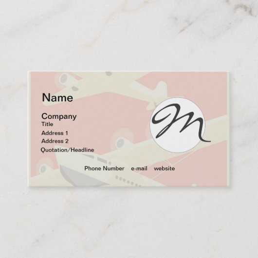 Vliegtuig die WPA Kleurrijk vliegen Visitekaartje (Voorkant)