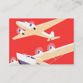 Vliegtuig die  WPA Kleurrijk vliegen Visitekaartje (Achterkant)