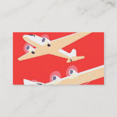 Vliegtuig die  WPA Kleurrijk vliegen Visitekaartje (Achterkant)