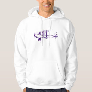  vliegtuig - diep Paars Hoodie