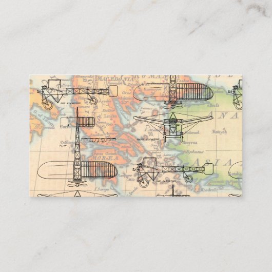 Vliegtuig Display Douche Invitation Insert Informatiekaartje (Achterkant)