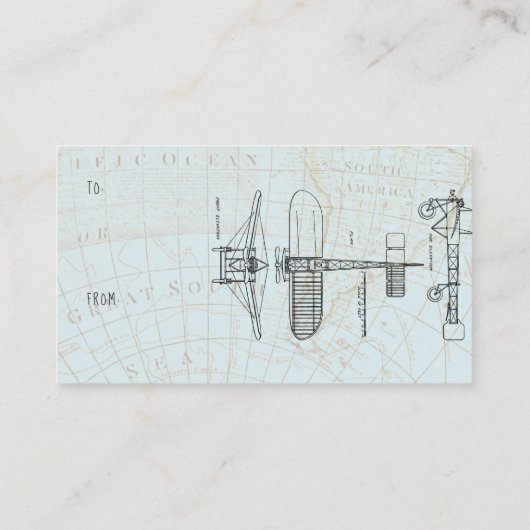 Vliegtuig Display Douche Invitation Insert Informatiekaartje (Achterkant)