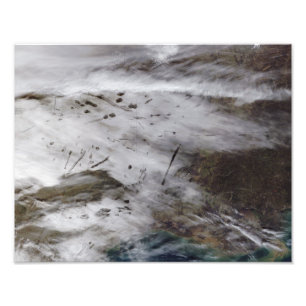 Vliegtuig-dissipatietrails Foto Afdruk
