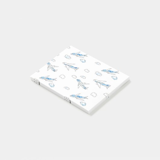 vliegtuig doedele post-it® notes (Schuin)