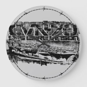 Vliegtuig drager Carl Vinson Acrylwandklok Grote Klok