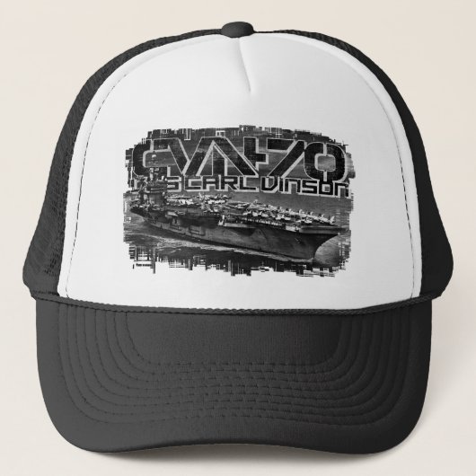 Vliegtuig drager Carl Vinson Trucker Hat Pet (Voorkant)