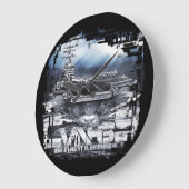 Vliegtuig drager D.D.Eisenhower Acrylwandklok Grote Klok (Hoek)