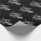 Vliegtuig drager Nimitz Wrappingpaper Cadeaupapier (Hoek)