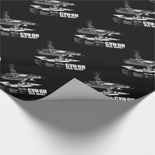 Vliegtuig drager Nimitz Wrappingpaper Cadeaupapier (Hoek)