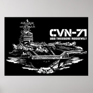 Vliegtuig drager Theodore Roosevelt Print