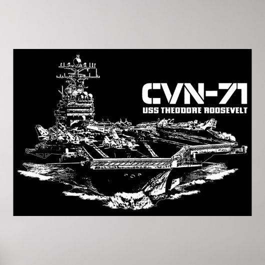 Vliegtuig drager Theodore Roosevelt Print (Voorkant)