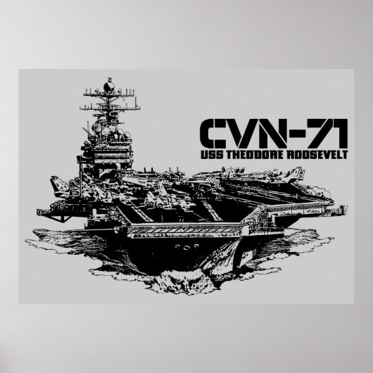 Vliegtuig drager Theodore Roosevelt Print (Voorkant)